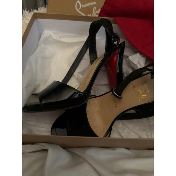 Christian Louboutin Havana forties 100 Patent Heels Black size 37.5 - Picture 4 of 12